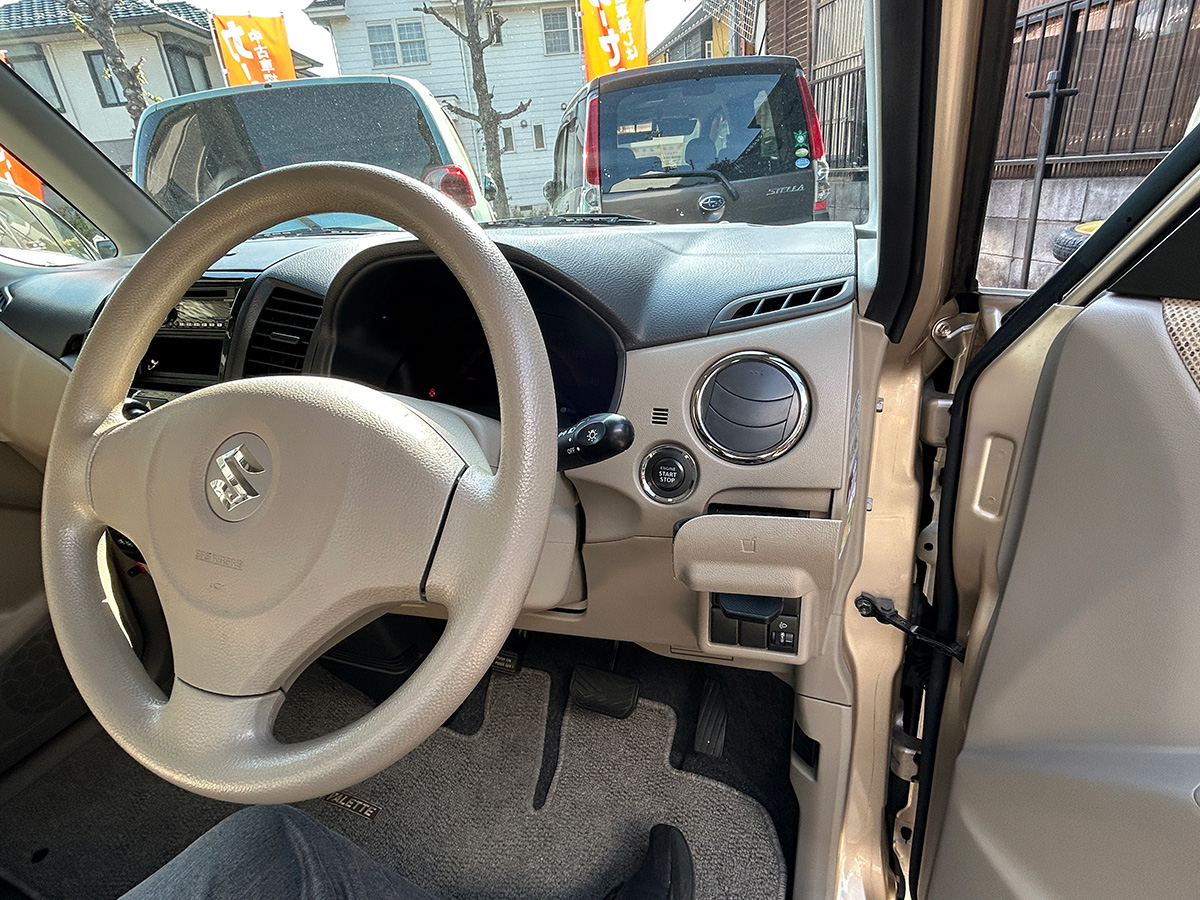 スズキ／パレット　660 X　ドライブレコーダー ナビ ETC 左PSD （クリアベージュメタリック）｜京都府・亀岡市で激安中古車や軽自動車をお探しなら、【浅田自動車商会】へ！お買い得な中古車を厳選しております。車検や定期メンテナンスもお任せください。