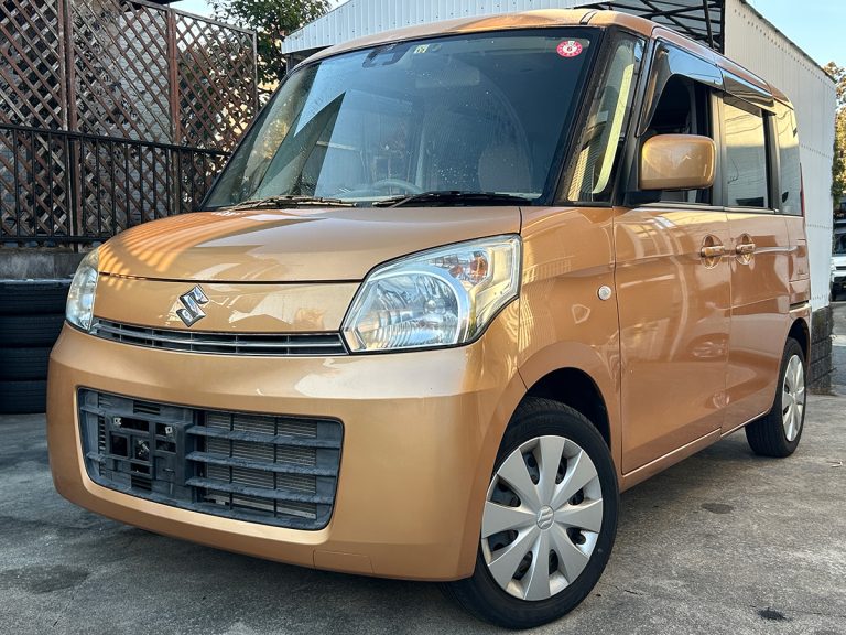 スズキ／スペーシア　660 X レーダーブレーキサポート装着車　左パワースライドドア ナビ バックモニター （オレンジ）